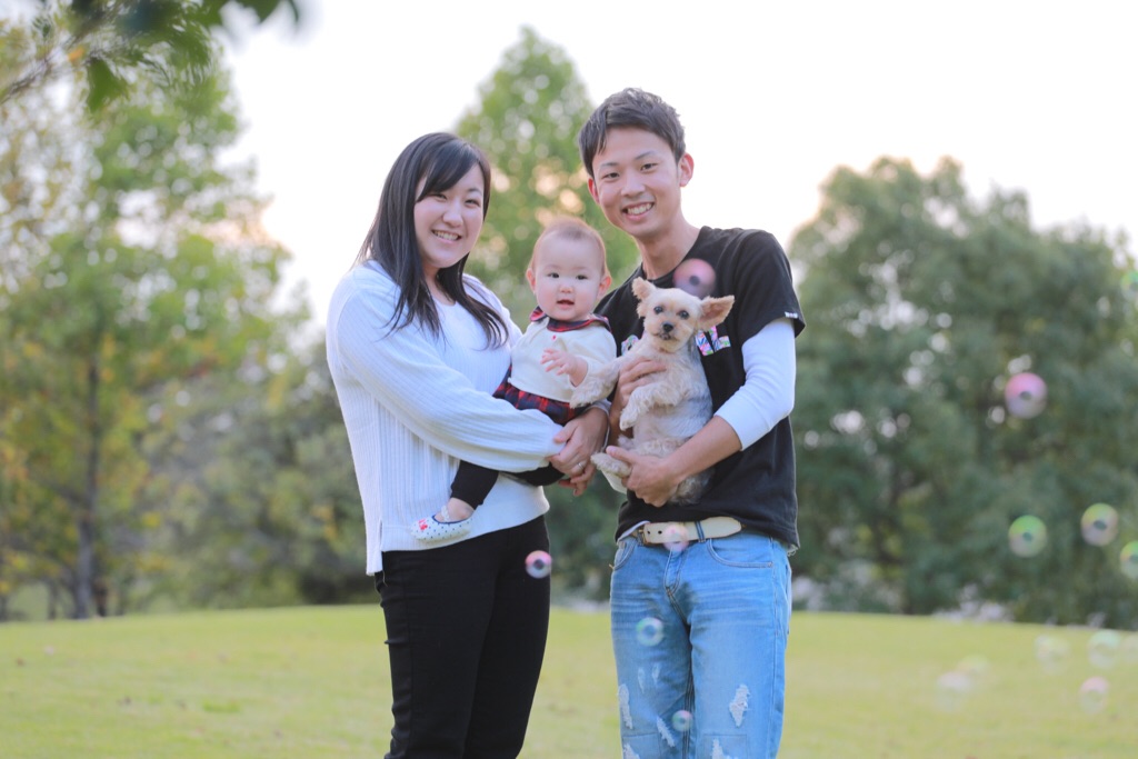 緑の丘にてご家族写真♫