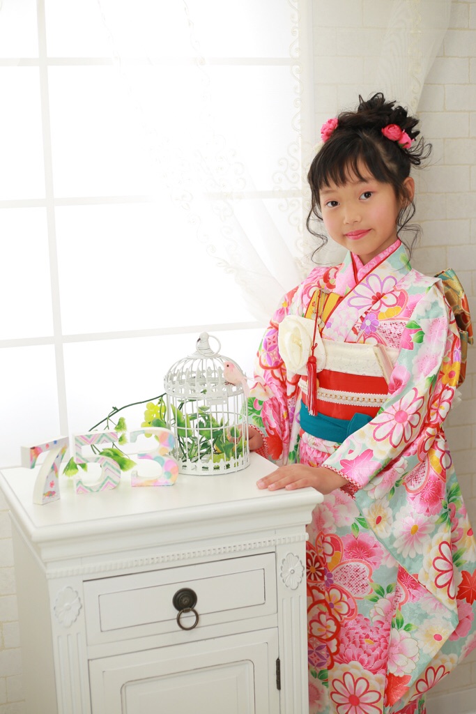 着物でかわいい七五三♡