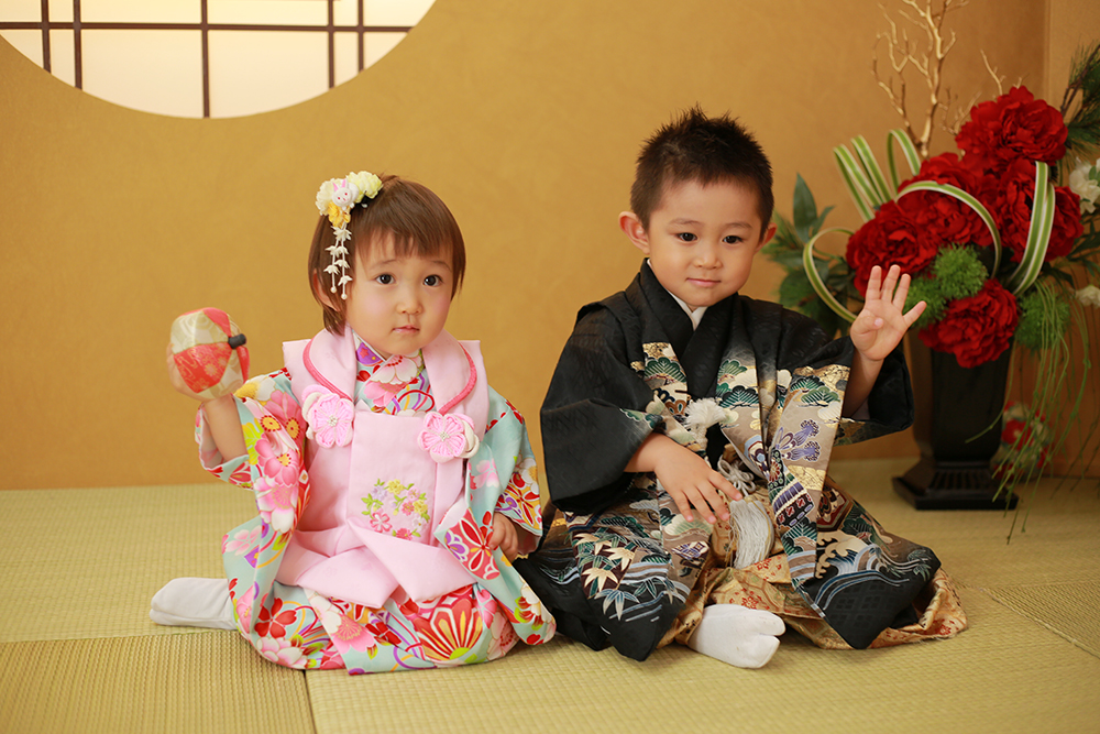 お兄ちゃんの七五三撮影で家族写真♪