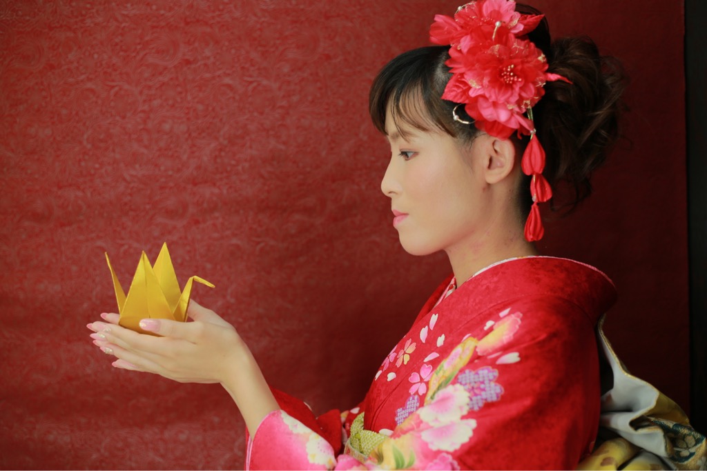 赤の振袖がお似合い