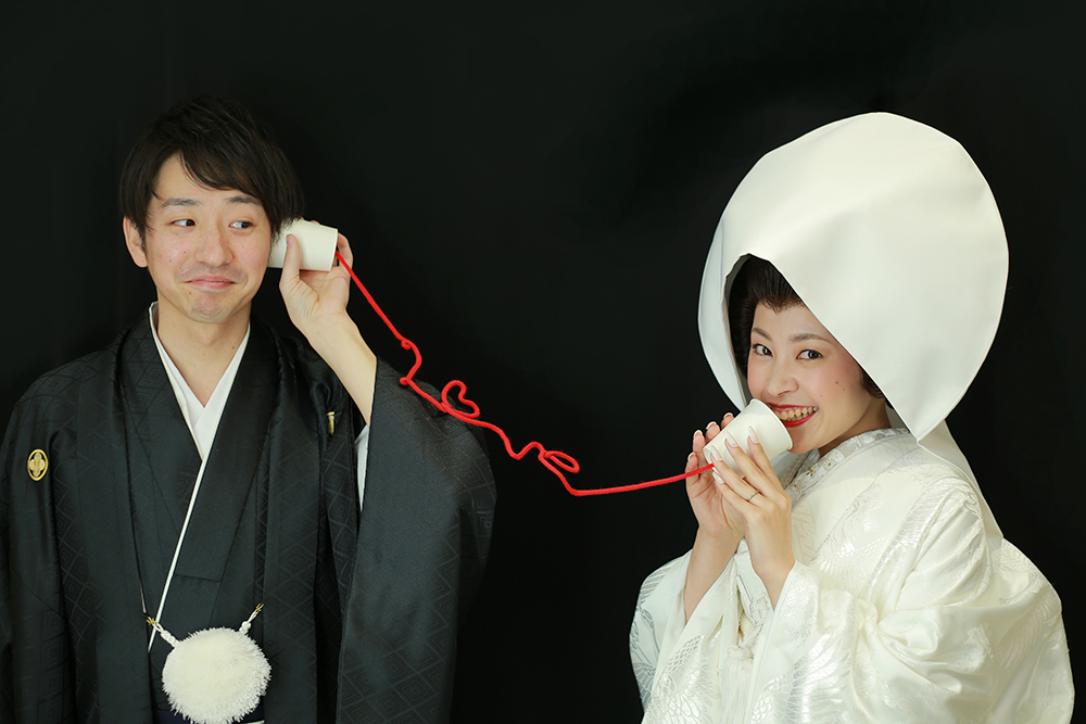 白無垢綿帽子で婚礼写真♡