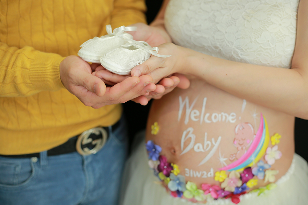 妊娠８ヶ月のマタニティペイント 撮影 【岐阜】