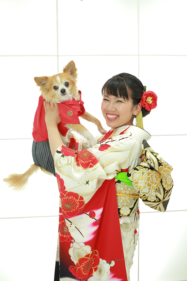 愛犬さんと、ご家族と、お友達と成人式前撮り【可児】
