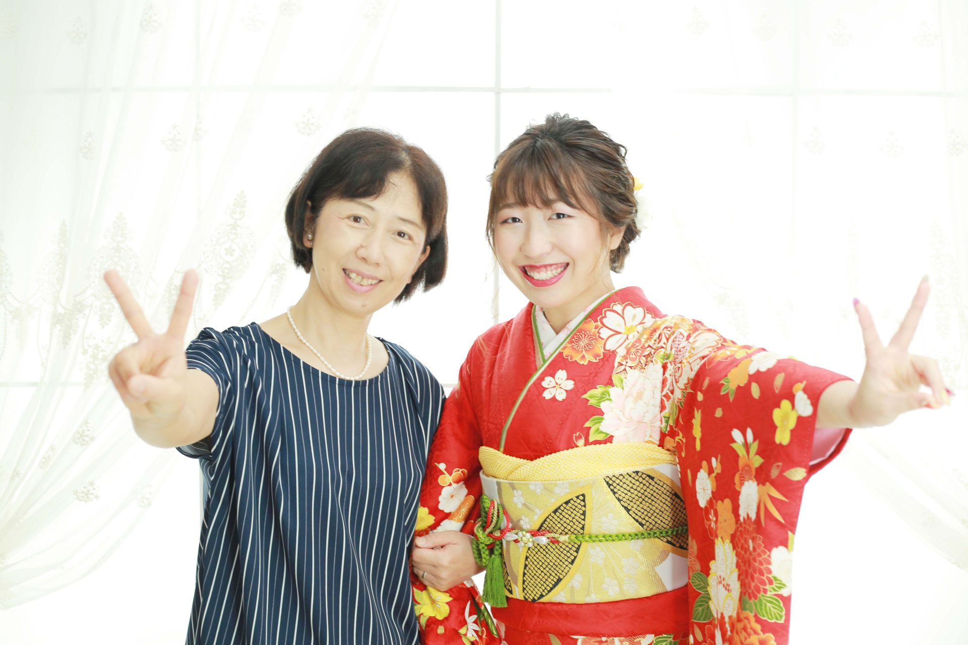 母娘でピース☆成人式前撮り【美濃加茂】