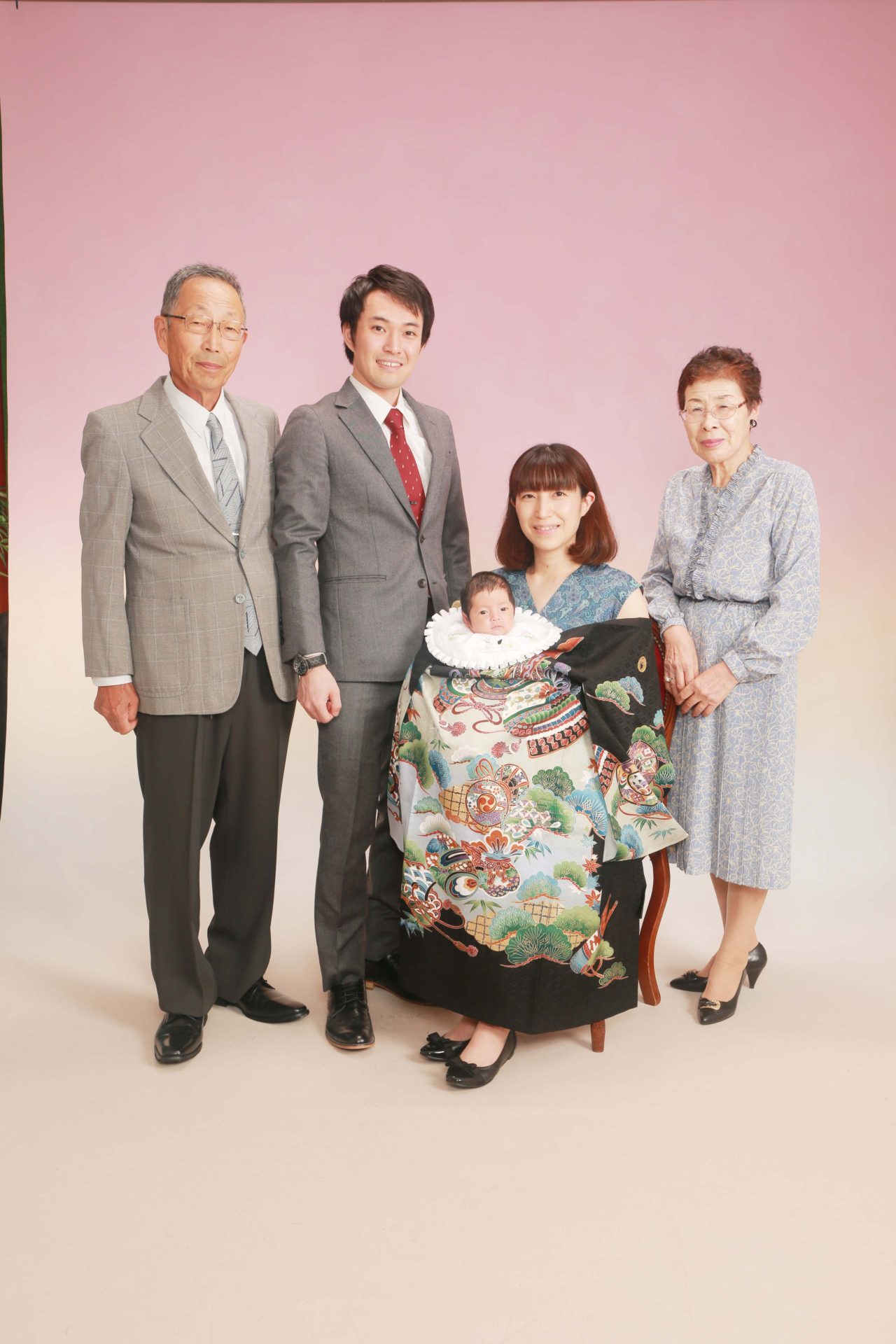 皆に囲まれてお宮参り撮影【東京都】