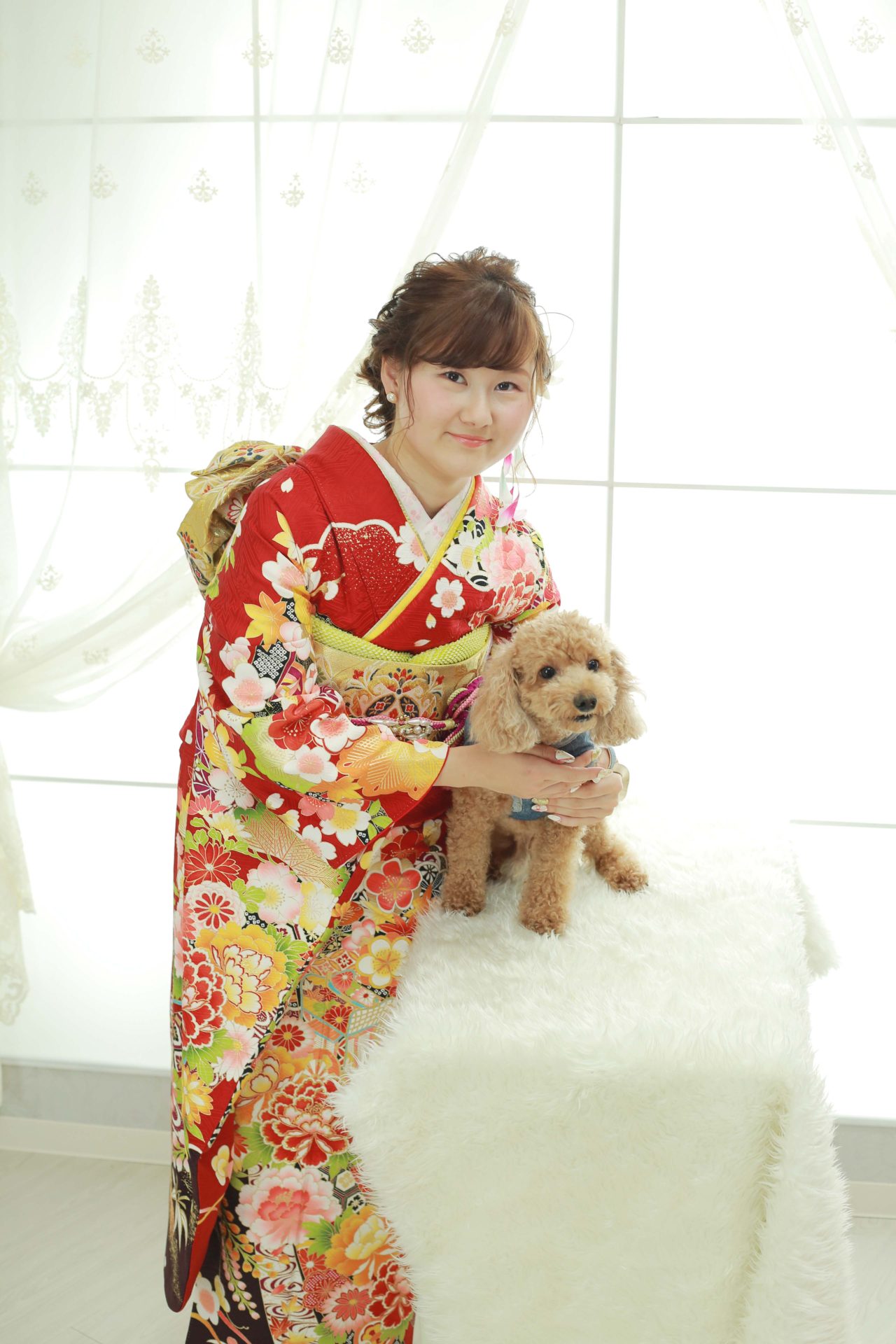 大切なわんちゃんと共に♡成人式前撮り撮影