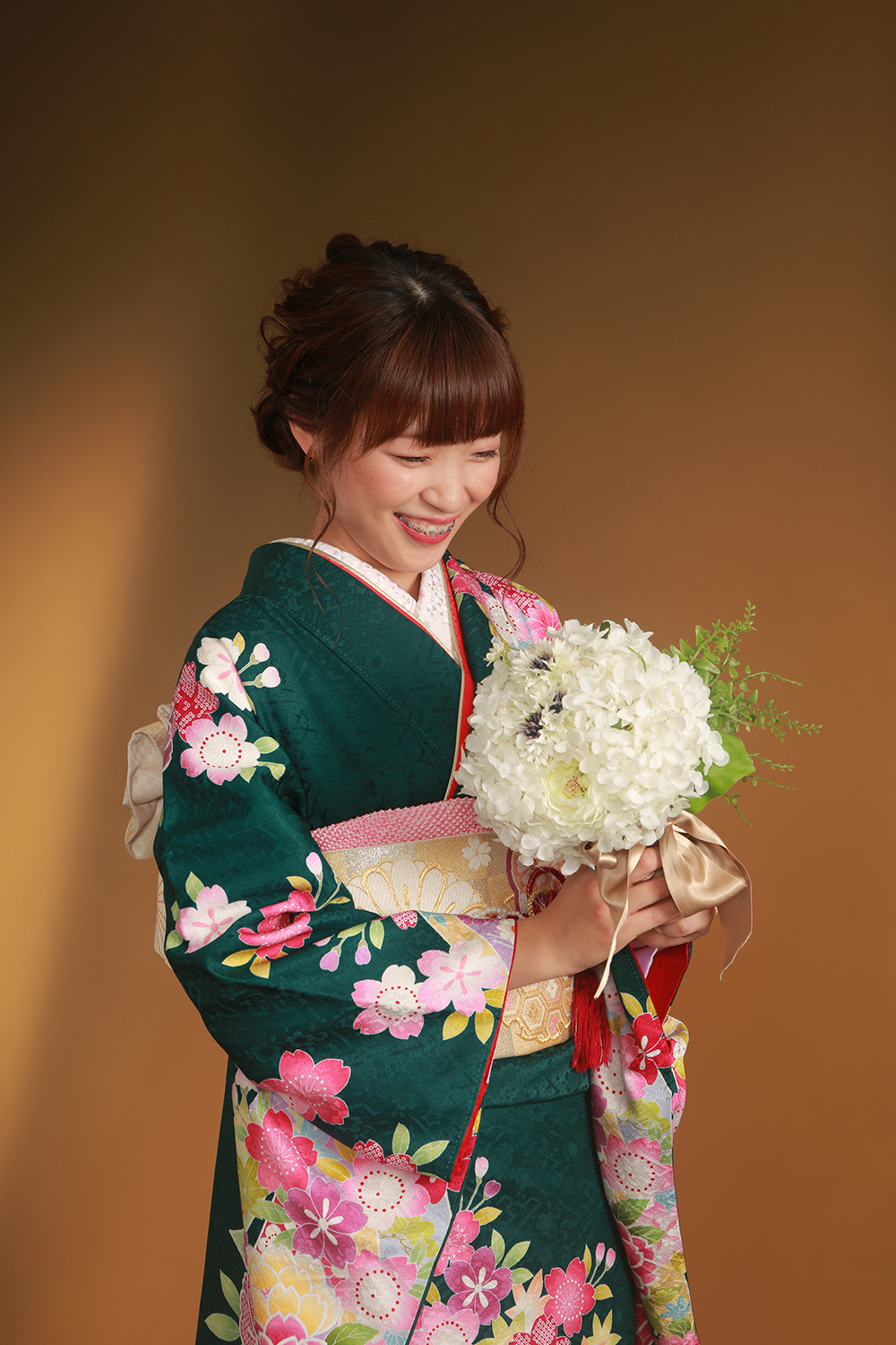 グリーンの素敵な振袖で【美濃加茂市】