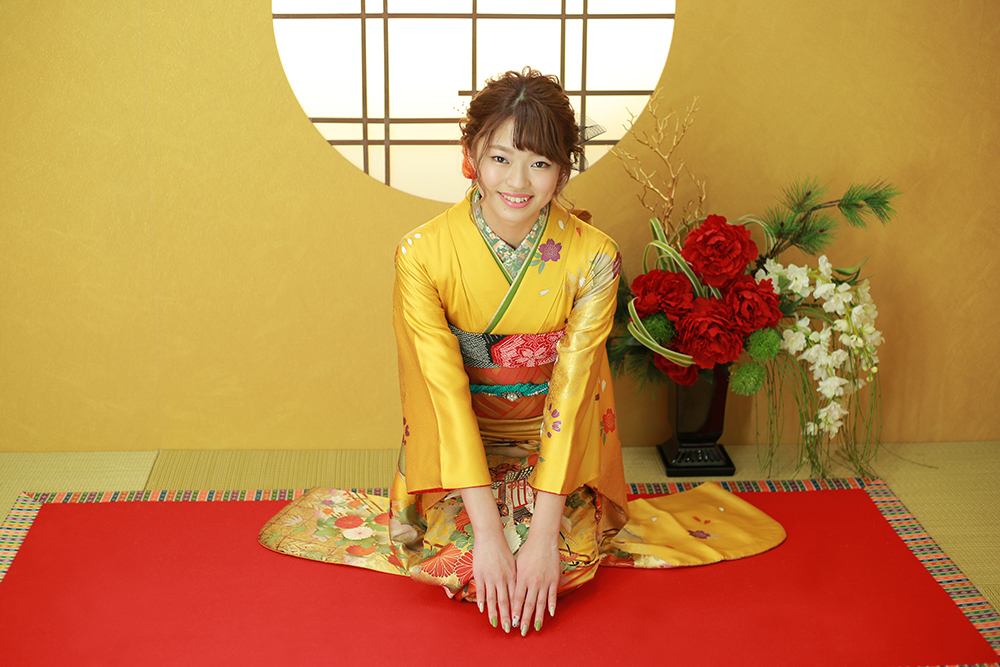 黄色の振袖がよくお似合い【美濃加茂市】