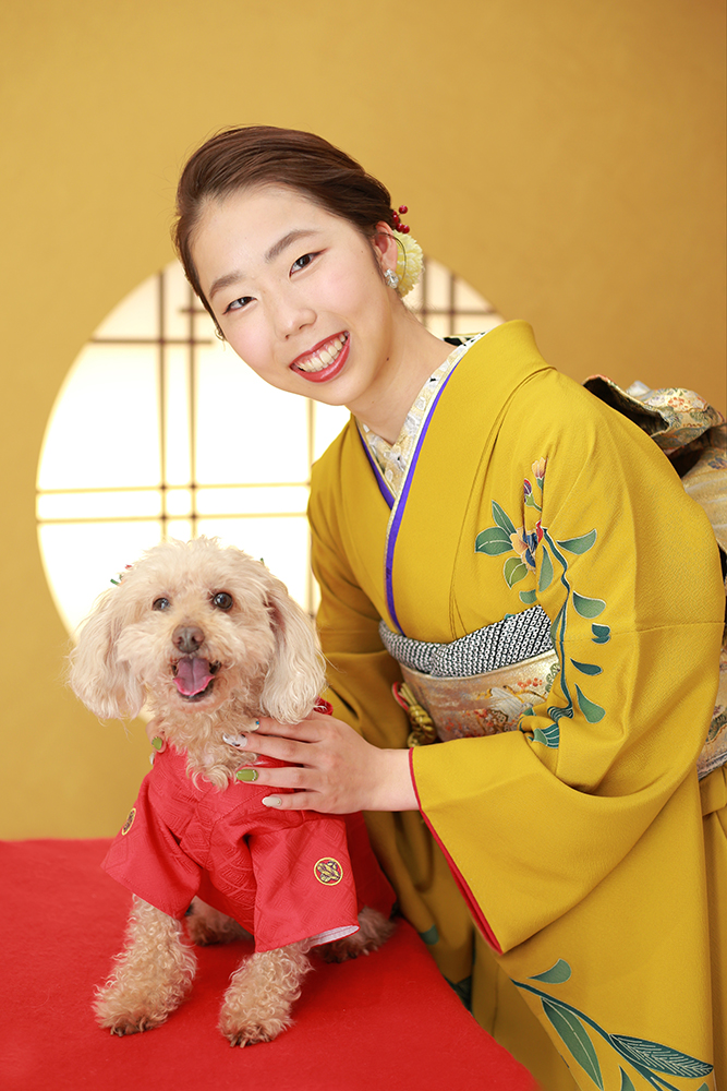 ペットと一緒に成人式前撮り【御嵩町】