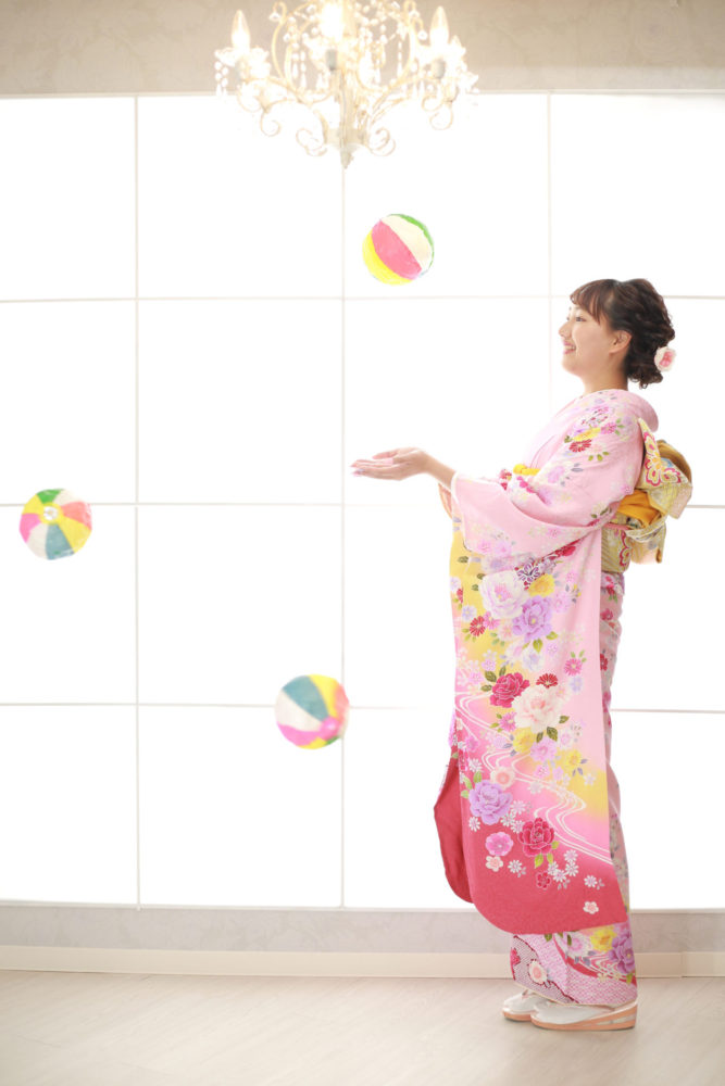 ピンクの振袖♪【関】