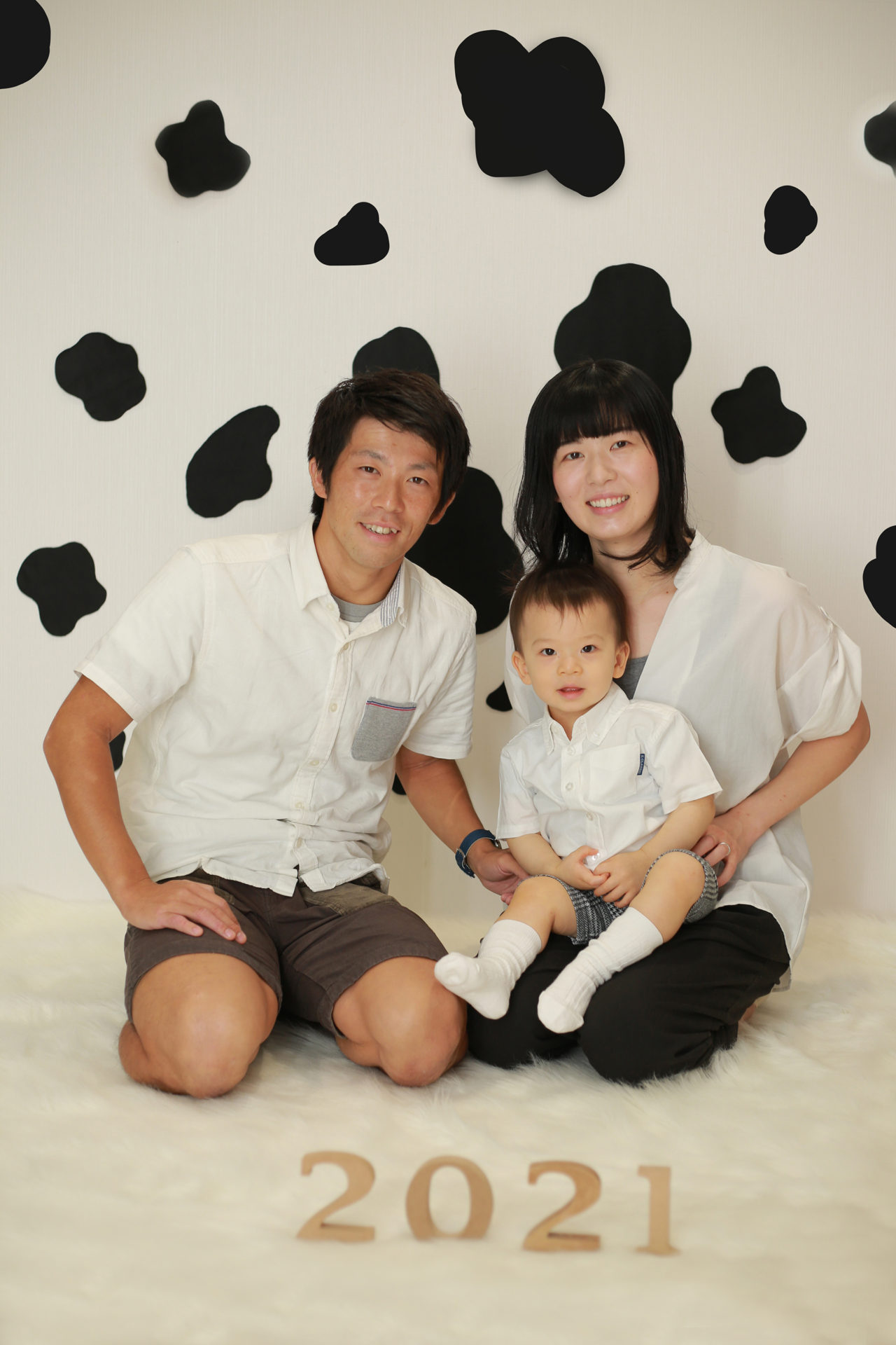 家族で年賀状写真【岐阜市】